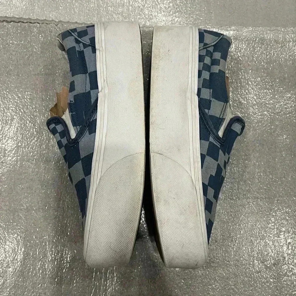 [W7.5]Vans Shoes Vans Classic Slip-On Platform Multi  Check Blue Women's - Picture 5 of 11